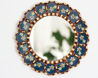 Peruvian Mirrors "Harmonious 25cm Dark Blue" - Interior decoration - Wall Mirror - Home decoration- Decorative mirrors