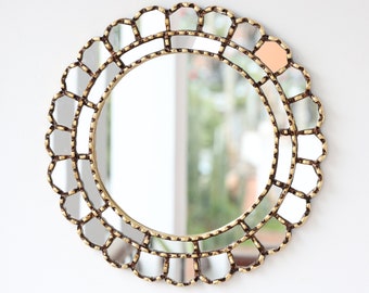 Peruvian Mirrors "Harmonious Gold Mirror 40cm"- Interior Decoration - Wall Mirror - Home Decoration- Decorative Mirrors