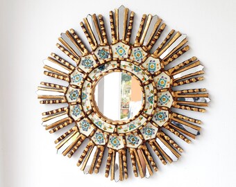 Peruvian Mirrors "Ivory Lima 40cm" - Wall Mirror - Home Decoration - Decorative Mirrors - Peruvian Crafts