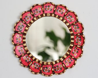 Peruvian Mirrors "Harmonious 25cm Fuchsia" - Interior decoration - Wall Mirror - Home decoration- Decorative mirrors