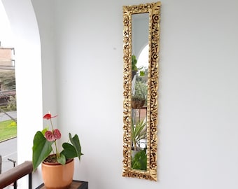 Peruvian Mirrors " Columnero Rosa Oro 100cm "- Interior decoration - Wall mirror - Home decoration - Decorative mirrors