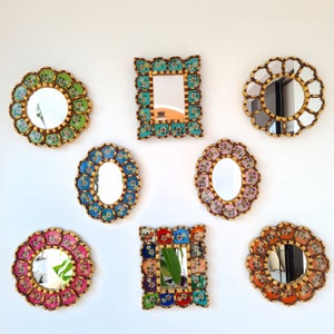 Peruvian Mirrors "Honeycomb Collection 20cm Mixed I" - Interior decoration - Wall mirror - Home decoration - Decorative mirrors -