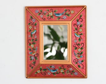 Peruvian Mirrors "Bird Red" - Interior decoration - Wall Mirror - Home decoration - Decorative mirrors