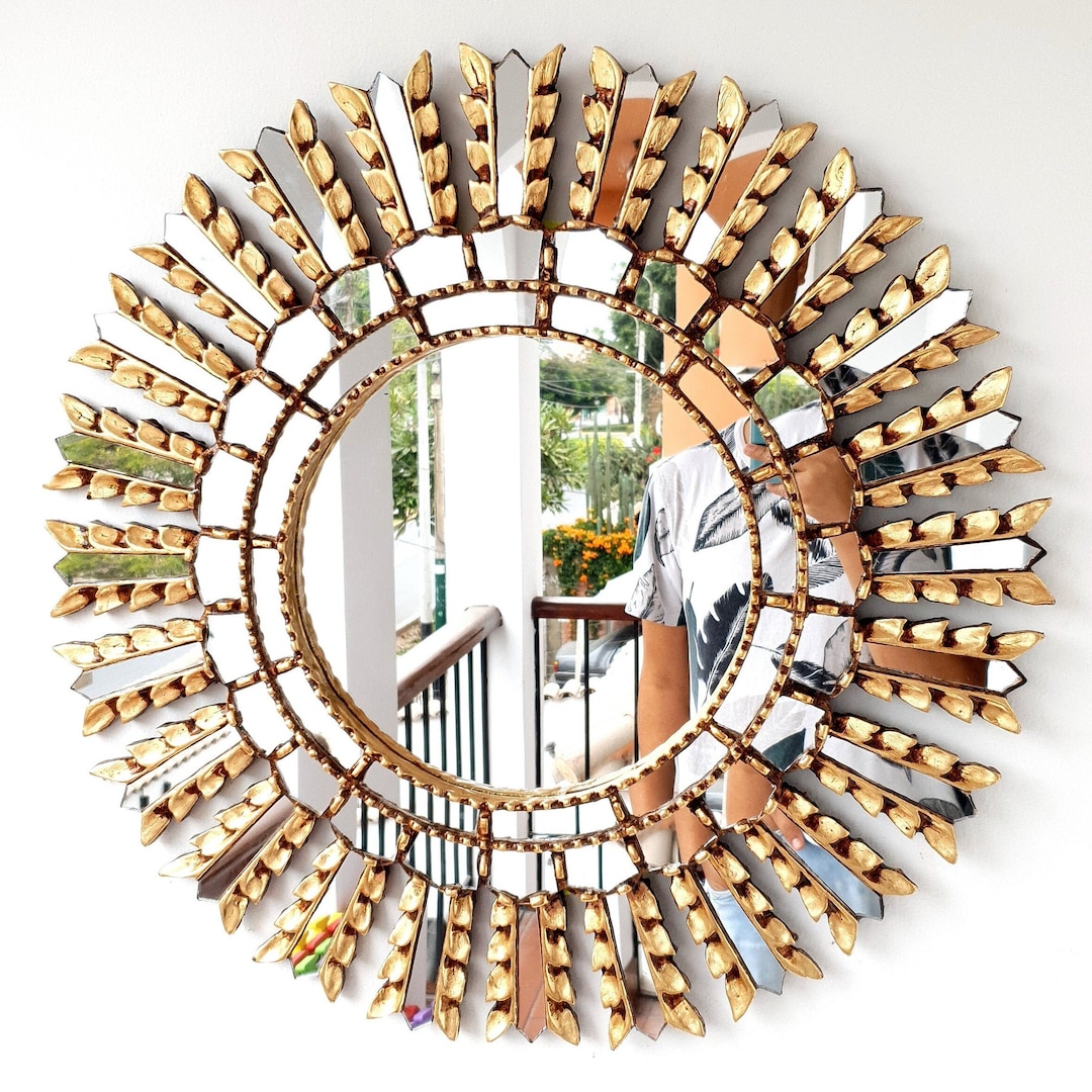 Peruvian Mirrors mirror Leaves 60cm Interior Decoration Wall Mirror