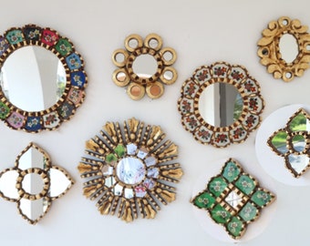 Peruvian Mirrors "Green Rainbow Collection" - Interior decoration - Wall mirror - Home decoration - Decorative mirrors - Crafts