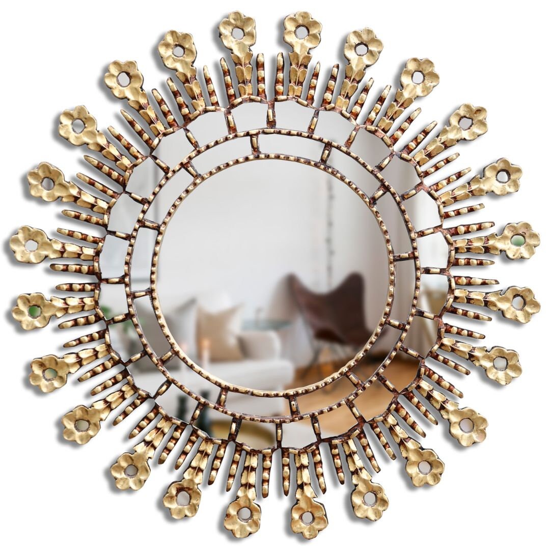 Peruvian Mirrors blooming Rose 60cm Interior Decoration Wall Mirror