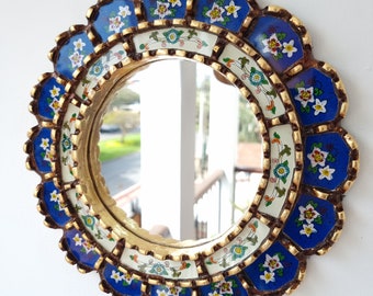 ペルー製ミラー「Harmoniosa 30cm アイボリー」 - 室内装飾 - 壁掛け