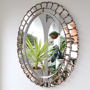 Beautiful 70cm Oval Mirror - Interior Decoration - Wall Mirror - Home Decor - Decorative Mirrors - Peruvian Crafts