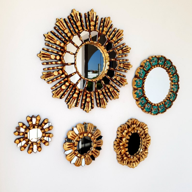 Peruvian Mirrors set 8 Platinum Interior Etsy