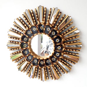 Peruvian Mirrors &quot;Lime Black 35cm&quot; - Interior decoration - Wall mirror - Home decoration - Decorative mirrors - Peruvian Crafts