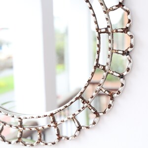 Peruvian Mirrors Harmonious Silver 45 cm Interior decoration Wall mirror Home decoration Decorative mirrors Crafts image 4