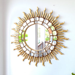 Peruvian Mirrors "Flashing Sun 60cm" - Interior decoration - Wall mirror - Home decoration - Decorative mirrors - Peruvian Crafts