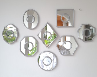 Peruvian Mirrors "Silver Geometric Collection" - Interior decoration - Wall mirror - Home decoration - Decorative mirrors - Crafts