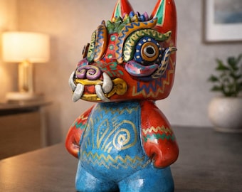 ヴィンテージ ペルー プカラ フォークアート ロバ 馬のオブジェ ペルーの幸運のお守り、プカラの雄牛 - Etsy 日本