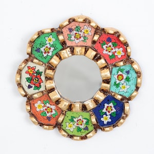 Peruvian Mirrors &quot;1 Harmonious Mirror 15cm / 6 inch&quot; - Interior decoration - Wall mirror - Home decoration - Decorative mirrors