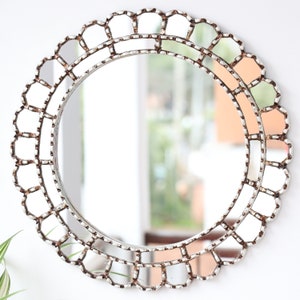 Peruvian Mirrors Harmonious Silver 45 cm Interior decoration Wall mirror Home decoration Decorative mirrors Crafts image 2