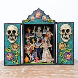 Andean Altarpiece &quot;Skull Wedding&quot; - Interior decoration - Ayacucho Altarpiece - Home decoration RA000021