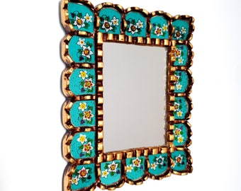 Peruvian Mirrors &quot;Cuscaja Rectangular 25cm&quot; - Interior decoration - Wall mirror - Home decoration - Decorative mirrors - Crafts