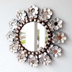 Peruvian Mirrors &quot;Pink 25cm&quot; - Interior decoration - Wall mirror - Home decoration - Decorative mirrors - Peruvian Crafts