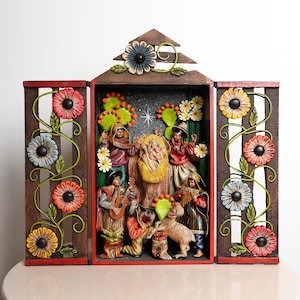Andean altarpiece &quot;Nativity&quot; - Interior decoration - Ayacucho altarpiece - Home decoration RA000006