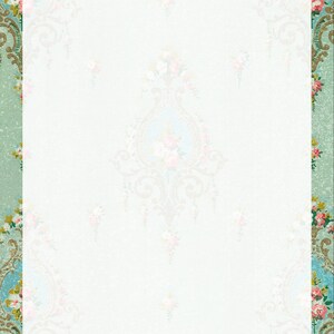 Aqua Rose PRINTABLE Stationery: Set 1 | Writing Paper | Book Endpaper | Lined Unlined Paper | Letter Paper | Instant download | Pretty Paper
