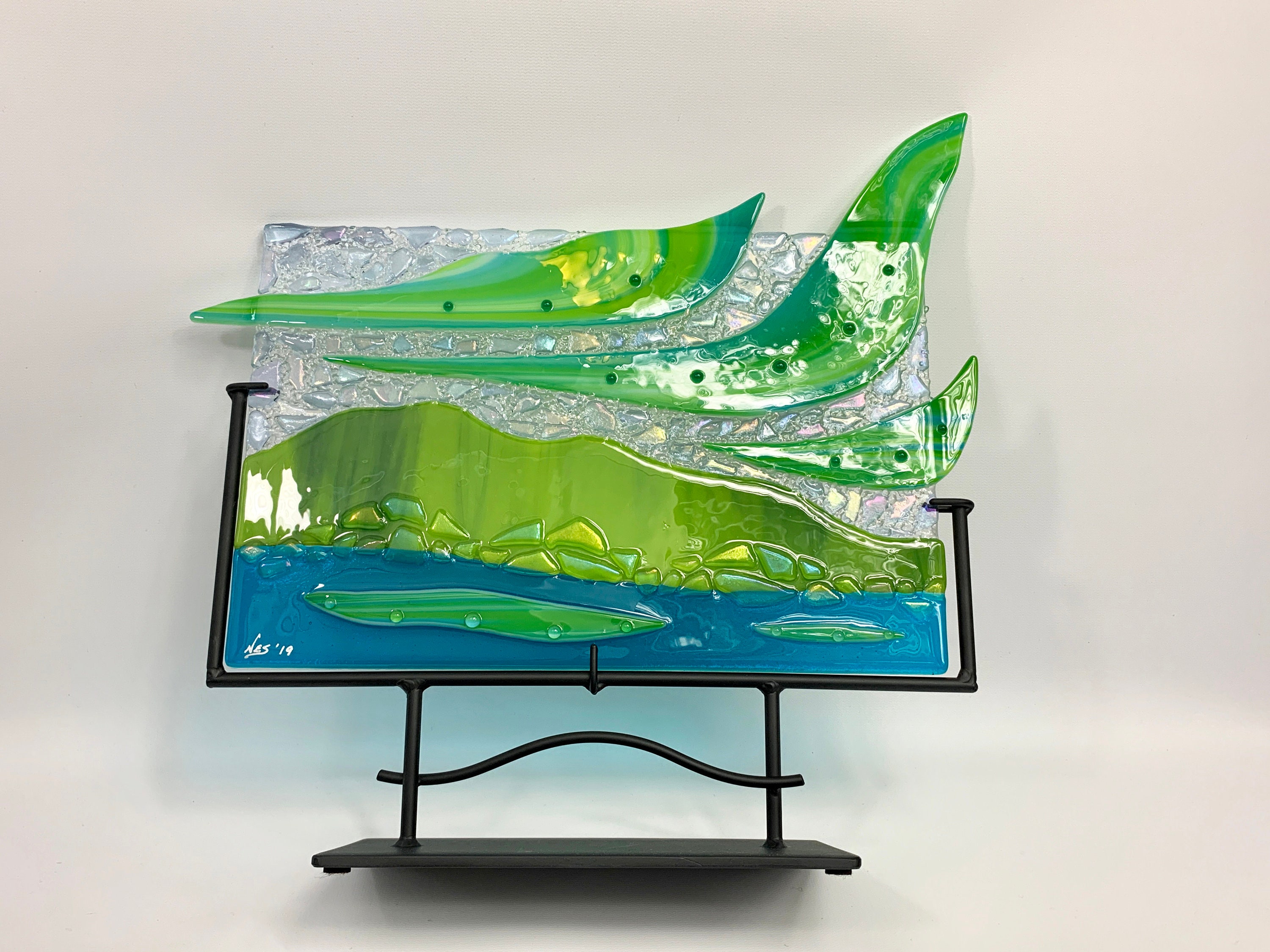 Buy Fused Glass Art Panel Northern Lights Art Panel Online in India Etsy