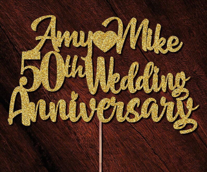 Personalised Custom Cake Toppers 50th Wedding Anniversary Etsy Personalised Custom Cake Toppers 50th Wedding Anniversary Etsy