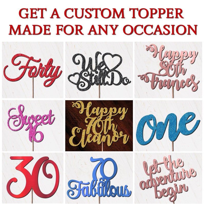 Personalised Custom Cake Toppers Bridal Shower Bride To Be Glitter Rose Gold Silver #36