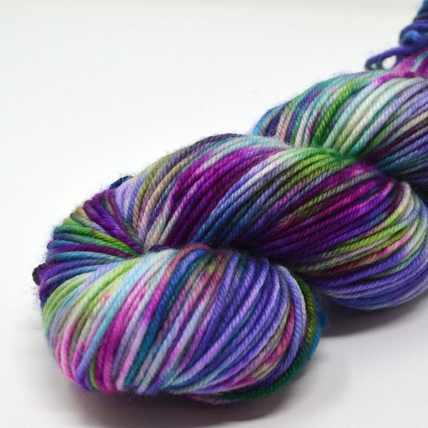 hand dyed yarn | dk weight yarn | dk yarn | 100% Superwash merino | merino wool | Sweater Yarn | variegated yarn | Butterfly Effect