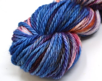 hand dyed yarn | bulky weight yarn | speckled yarn | bulky yarn | speckles | Sweater Yarn | 100% SWM |multi | Dawn to Dusk