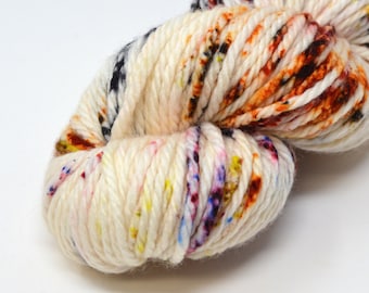 hand dyed yarn | bulky weight yarn | speckled yarn | bulky yarn | speckles | Sweater Yarn | 100% SWM |multi | Mary