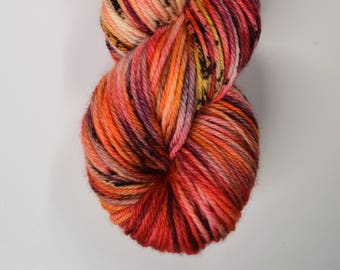 Happy Hour hand dyed yarn hand dyed worsted yarn handdyed yarn worsted weight worsted yarn Aubs Worsted