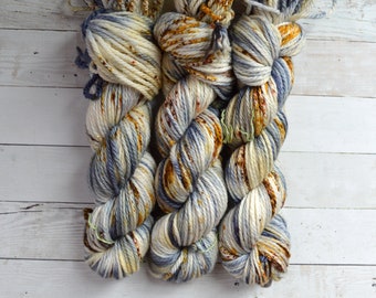 hand dyed yarn | bulky weight yarn | speckled yarn | bulky yarn | speckles | Sweater Yarn | 100% SWM | Variegated Yarn | Surf Fishing