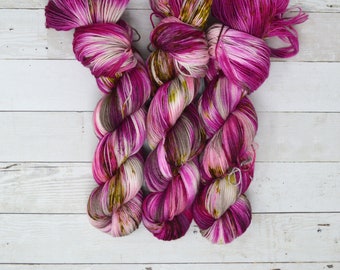Butterfly Bush Hand Dyed Fingering Weight Yarn | Superwash Merino, Nylon