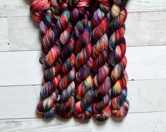 hand dyed yarn | Mini Skein | fingering weight | Yarn | Superwash | Speckled Yarn | fingering | Sock Yarn | multi colored | Winifred