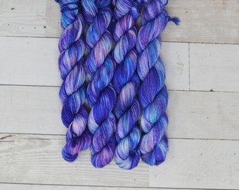 hand dyed yarn | Mini Skein | fingering weight | Yarn | Superwash | fingering | Sock Yarn | multi colored | Northern Lights