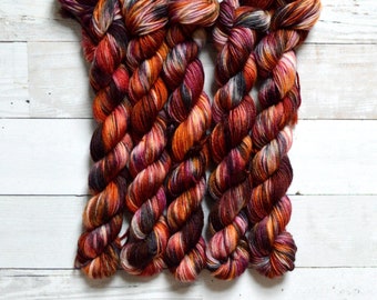 hand dyed yarn | Mini Skein | fingering weight | Yarn | Superwash | Speckled Yarn | fingering | Sock Yarn | multi colored | Mary