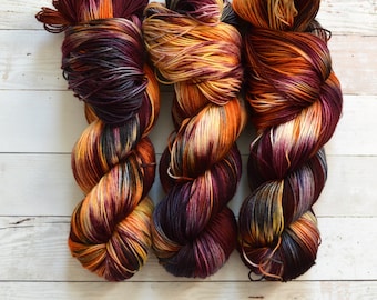 hand dyed yarn | fingering weight yarn | Yarn | Superwash | Speckled Yarn | fingering yarn | Sock Yarn | multi colored | Plentiful Bounty