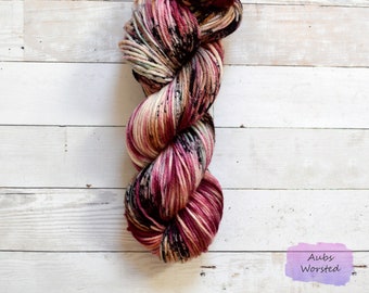 hand dyed yarn | Dyed yarn | worsted weight yarn | speckled yarn | worsted yarn | Sweater yarn | hat yarn | speckles | Passionate Purple