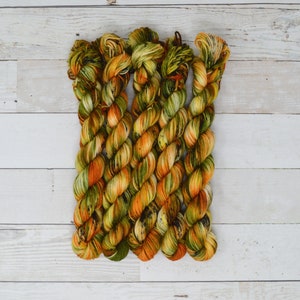 hand dyed yarn | Mini Skein | fingering weight | Yarn | Superwash | Speckled Yarn | fingering | Sock Yarn | multi colored | Fall Harvest