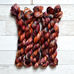hand dyed yarn | Mini Skein | fingering weight | Yarn | Superwash | Speckled Yarn | fingering | Sock Yarn | multi colored | Mary