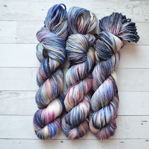 hand dyed yarn | worsted weight yarn | speckled yarn | worsted yarn | Sweater Yarn | multi colored yarn | Blue | Sweatpants & Cardigans