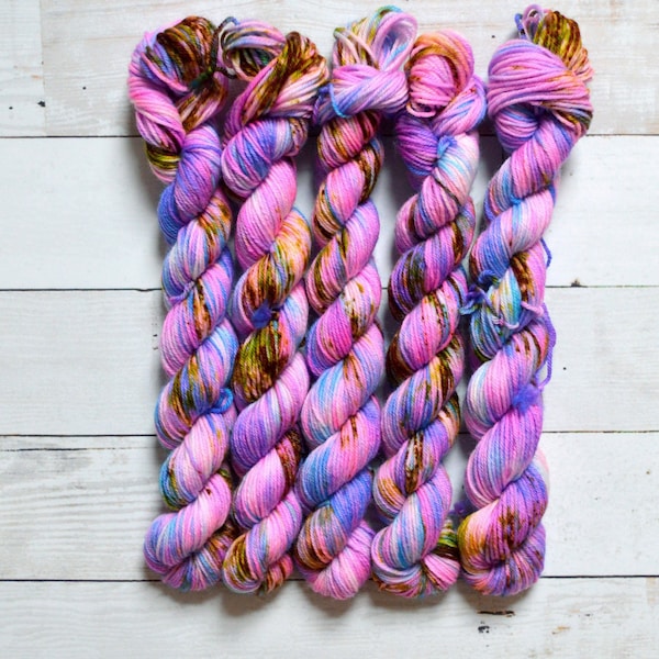 hand dyed yarn | Mini Skein | fingering weight | Yarn | Superwash | Speckled Yarn | fingering | Sock Yarn | multi colored | Dance Party