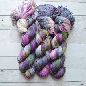 hand dyed yarn | fingering weight yarn | Yarn | Superwash | Multi Colored Yarn | fingering yarn | Sock Yarn | Purple | Witches Brew