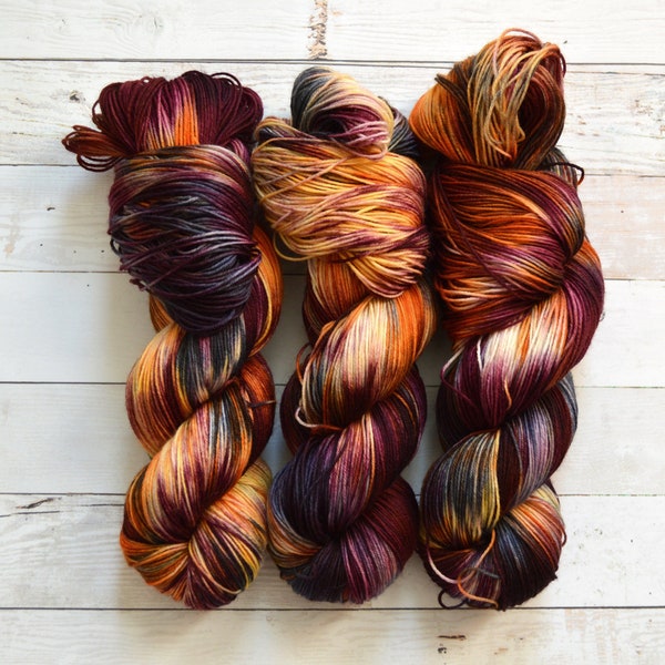 hand dyed yarn | fingering weight yarn | Yarn | Superwash | Speckled Yarn | fingering yarn | Sock Yarn | multi colored | Plentiful Bounty