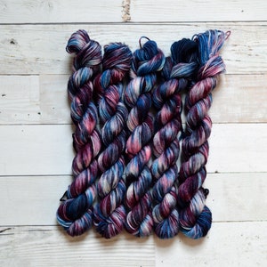 hand dyed yarn | Mini Skein | fingering weight | Yarn | Superwash | Speckled Yarn | fingering | Sock Yarn | multi colored | Arctic Bliss