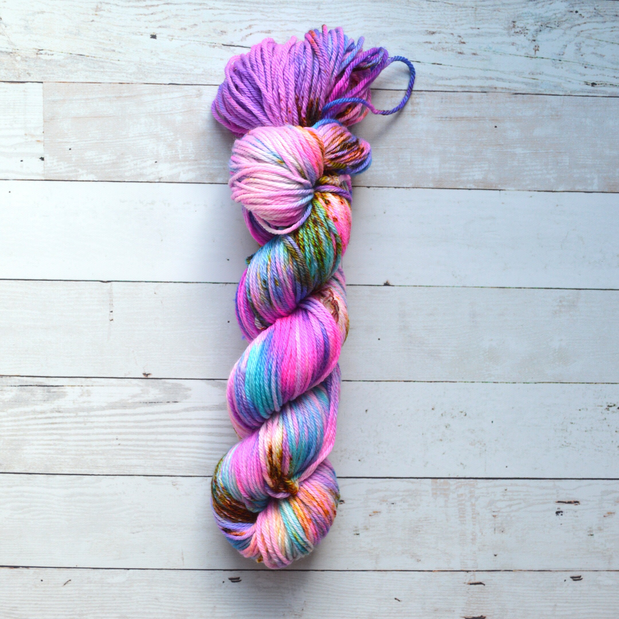 Happy Hour hand dyed yarn hand dyed worsted yarn handdyed yarn worsted weight worsted yarn Aubs Worsted