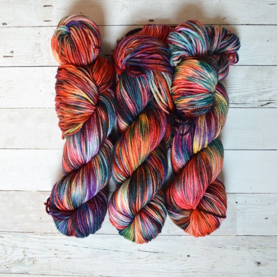 Aubs Worsted Hand Dyed Yarn Handdyed Yarn Hand Dyed Worsted 