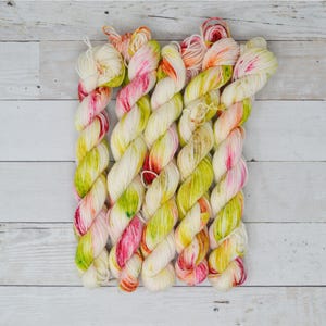 hand dyed yarn | Mini Skein | fingering weight | Yarn | Superwash | Speckled Yarn | fingering | Sock Yarn | multi colored| Seasons Change