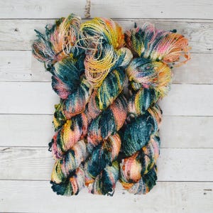 Mandy Slub | hand dyed yarn | fingering weight yarn | Yarn | Speckled Yarn | fingering yarn | Sock Yarn | multi colored | Summer Time